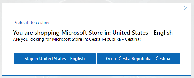 Microsoft Store redirect
